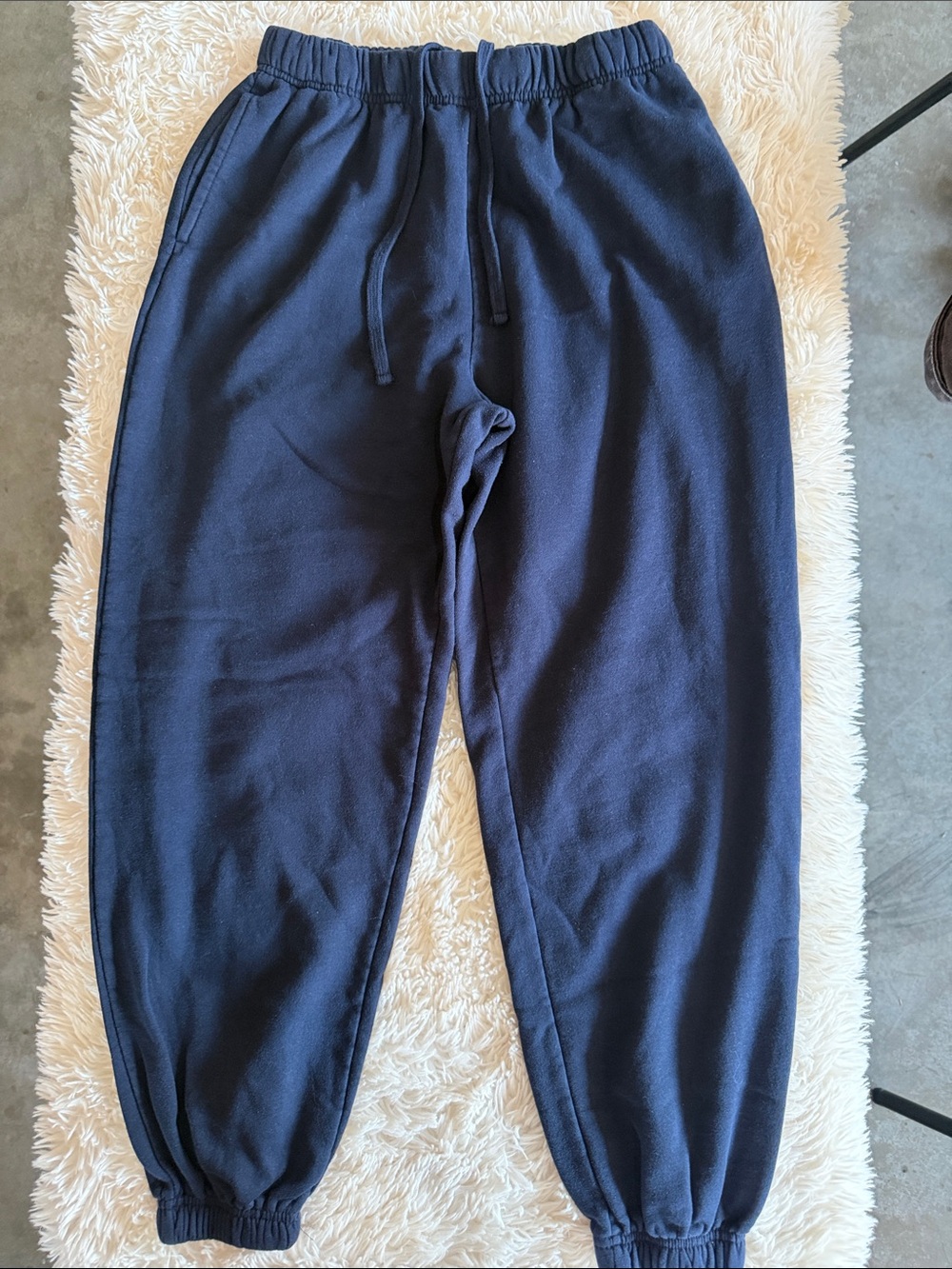 Garage Navy Fleece-Lined Jogger Pants